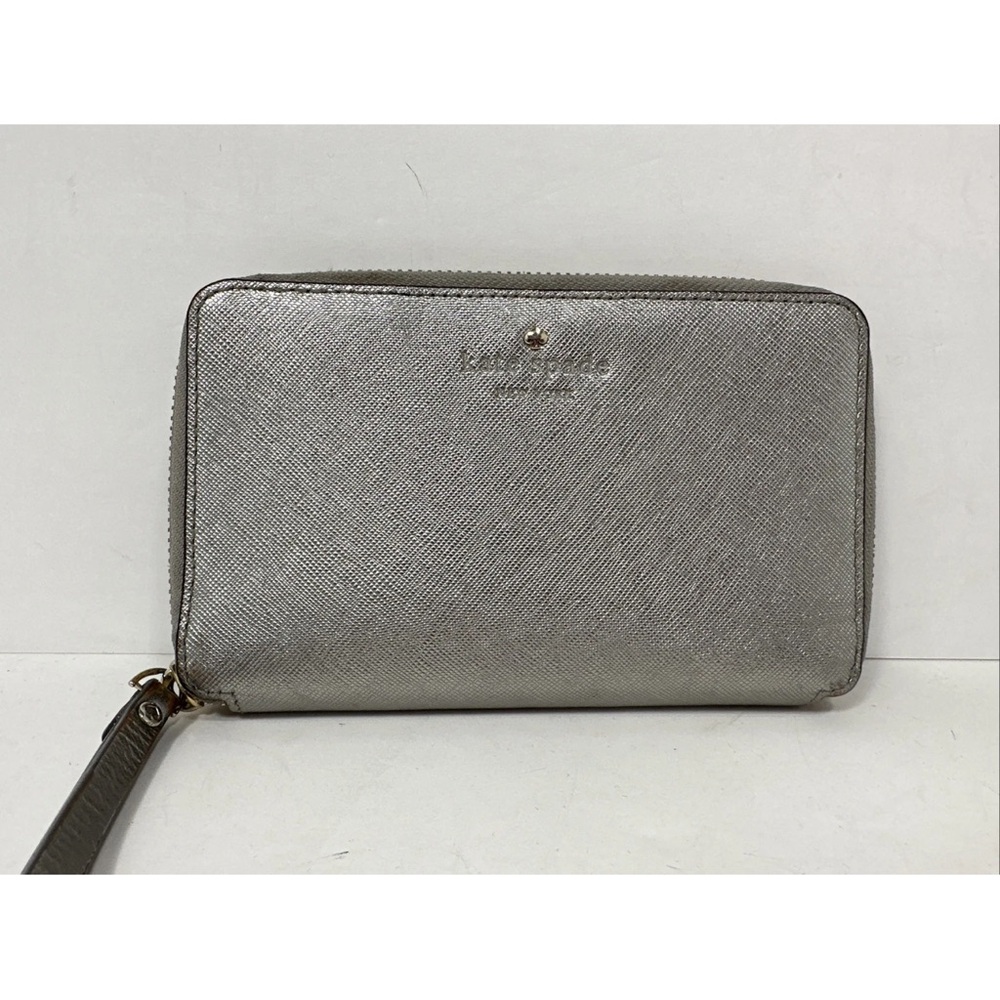Kate Spade Metallic Silver Wristlet